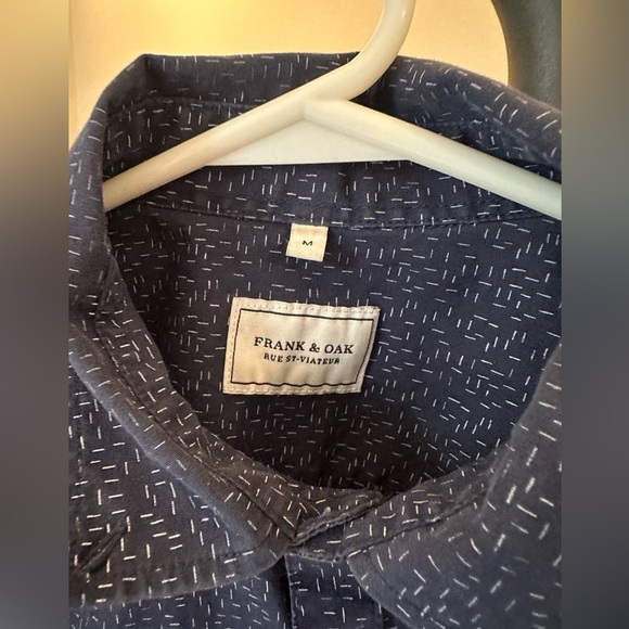 Frank & Oak Blue Casual Button Down Shirt - Picture 4 of 12